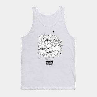 Celestial Balloon with Sun and Moon Tank Top